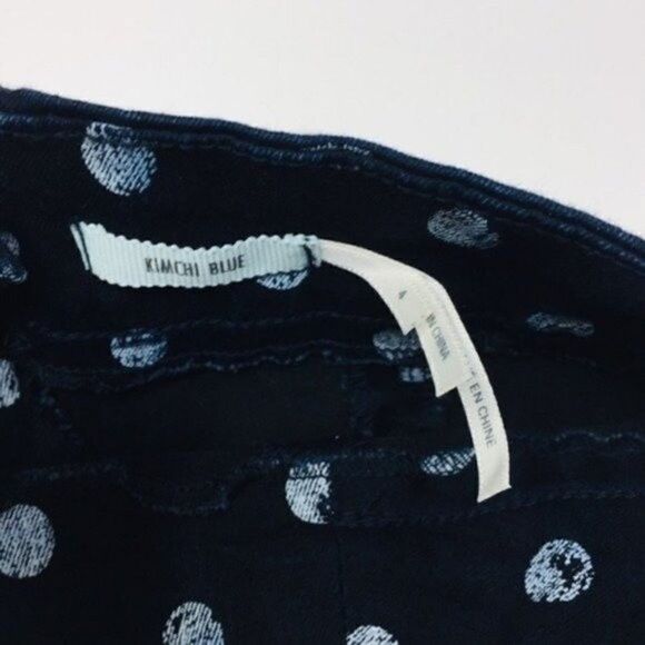 Kimchi Blue high waisted shorts blue polka dots size 4 BoxK - Picture 5 of 7